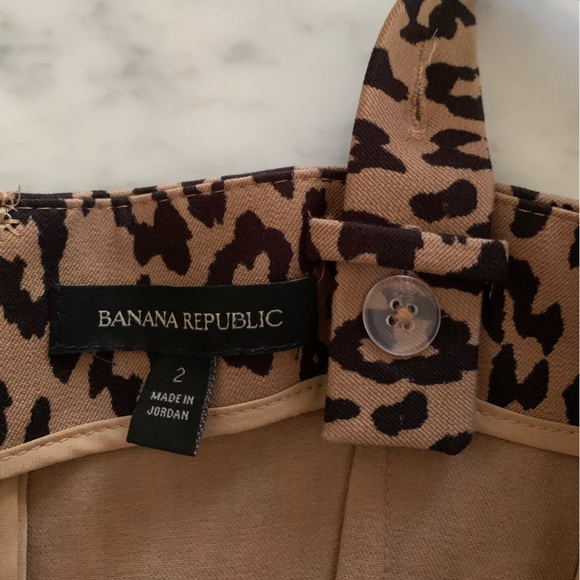NWOT Banana Republic leopard cotton stretch midi sexy Dolce vibes dress size 2 - Picture 9 of 12